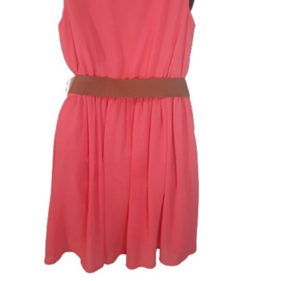 Iz Byer sheer/lined belted summer dress - Picture 5 of 6